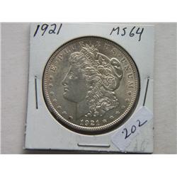1921-P MORGAN DOLLAR