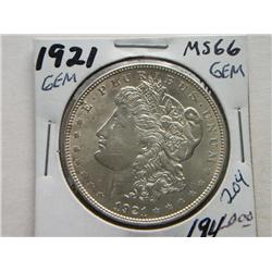 1921-P MORGAN DOLLAR