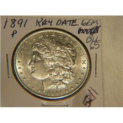 1891-P MORGAN DOLLAR