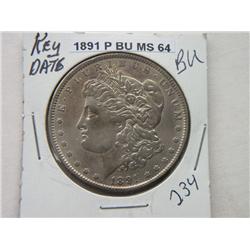1891-P MORGAN DOLLAR