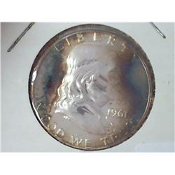 1961 FRANKLIN HALF DOLLAR PROOF (TONED)