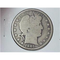 1901 BARBER HALF DOLLAR