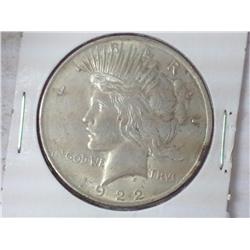 1922 PEACE SILVER DOLLAR