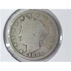 1888 LIBERTY "V" NICKEL