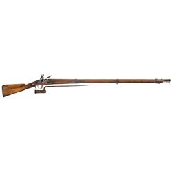 French Flintlock Infantry Musket with Bayonet