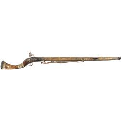 Persian Style Flintlock Musket, Equipped with an East India Company Marked Lock