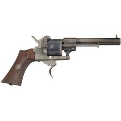 Engraved Le Faucheux Pinfire Revolver