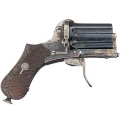 Engraved Meyers Marked Pinfire Pepperbox