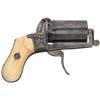 Image 1 : Engraved French Pinfire Pepperbox with Ivory Grips