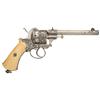 Image 1 : Fine Relief Engraved French Pinfire Double Action Revolver with Ivory Grips