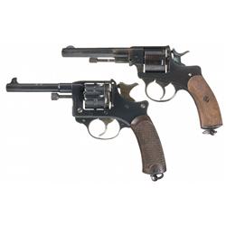 Two European Double Action Military Revolvers A) Simson Revolver 
