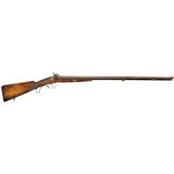 Engraved Klawitter Double Barrel Side by Side Percussion Shotgun From the Collection of Legendary Co