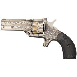 Scarce Factory Engraved Osgood Gun Works Monarch Duplex Revolver