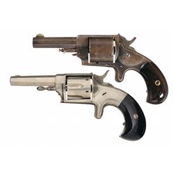 Two Antique Spur Trigger Pocket Revolvers A) Forehand & Wadsworth Bull Dog Single Action Revolver 