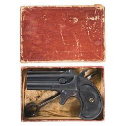Remington Over Under Derringer with Scarce Factory Box and Cleaning Rod
