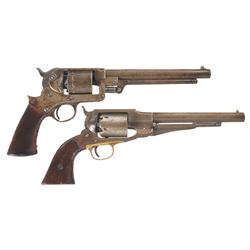 Two U.S. Civil War Percussion Revolvers A) Starr Arms Model 1863 Single Action Revolver 