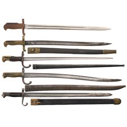 Five Assorted Sword Bayonets