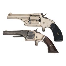 Two Smith & Wesson Spur Trigger Revolvers A) Smith & Wesson Number 1 and 1/2 Top Break Revolver 