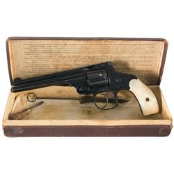 Smith & Wesson .38 Double Action 4th Model Revolver with Box and Pearl Grips