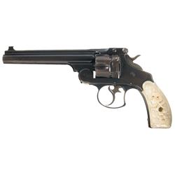 Paris Retailer Marked Shipped Smith & Wesson .44 Double Action First Model Revolver with Factory Let
