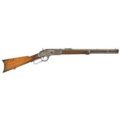 Factory Engraved Winchester Model 1873 Lever Action Short Rifle with Cody Verification Letter
