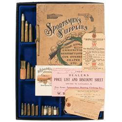 Winchester Cartridge Board Cartridges, Winchester Factory Hanging Tags and Catalog
