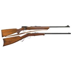 Two Winchester Bolt Action Rifles A) Winchester Model 43 Deluxe Bolt Action Rifle in 218 Bee 