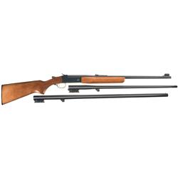 Unique Winchester Prototype Model 37A Three Barrel Matching Numbered Rifle/Shotgun Set