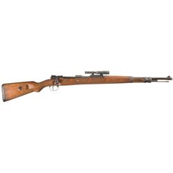 Berlin-Lubecker "duv/ 41" Code Model 98 Bolt Action Sniper Rifle with Early ZF Scope and Case