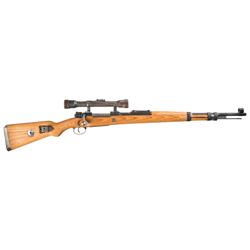 WWII Steyr K98 Bolt Action Rifle with K. Kahles Double Claw Sniper Scope