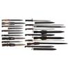Image 1 : Five WWII 98K Nazi Bayonets and Six German Bayonets with Sheaths