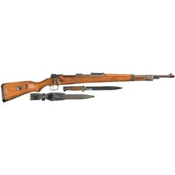 Late WWII Nazi Gustloff K98 Bolt Action Rifle with Bayonet