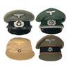 Image 1 : Four Nazi Caps, Including a Waffen-SS Panzer Cap