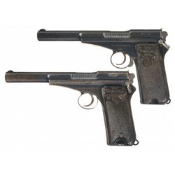 Two Spanish Campo Giro Model Semi-Automatic Pistols A) Campo Giro Model 1913 Semi-Automatic Pistol 