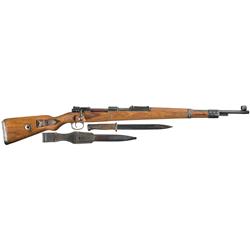 WWII Nazi Waffenwerke Bruenn "dou/ 44" Code Model 98 Bolt Action Rifle with Bayonet and Sling