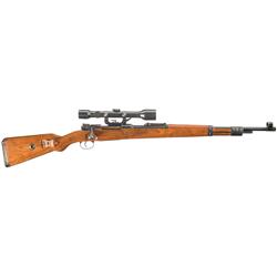 German J. P. Sauer K98 Bolt Action Sniper Rifle with Custom Short Side Rail Mount