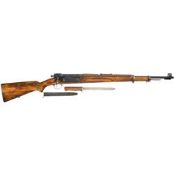 Excellent Nazi Proofed Norwegian Krag Jorgensen Bolt Action Carbine with Bayonet