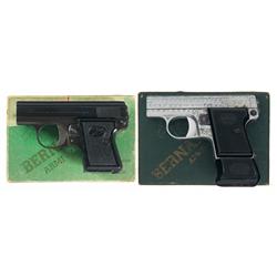 Two Bernardelli Vest Pocket Semi-Automatic Pistols A) Bernardelli Vest Pocket Pistol with Box 