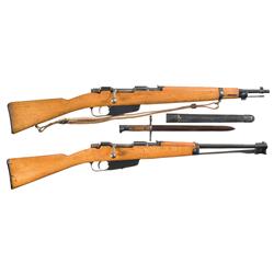 Two Italian Military Carbines A) Italian Model 91/24 T.S. Carbine with Bayonet 