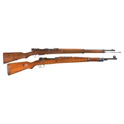 Two Military Bolt Action Military Rifles A) Type 38 Japanese Training Rifle 