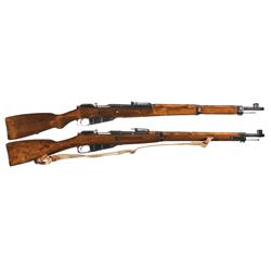Two Nagant Bolt Action Rifles A) Finnish Model 39 Rifle 