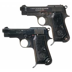 Collector's Lot of Two Beretta Semi-Automatic Pistols A) Beretta Model 1935 German Occupation Semi-A