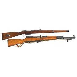 Two European Straight-Pull Military Bolt Actions A) Mannlicher Model 1893 Swiss Contract Straight Pu