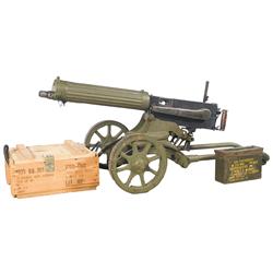 Deactivated Russian Maxim Model 1910 Machine Gun with Sokolov Mount and Assorted Ammunition