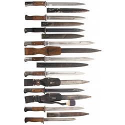 Nine European Bayonets