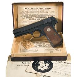 Excellent Colt Model 1903 Pocket Hammerless Semi-Automatic Pistol with Original Box