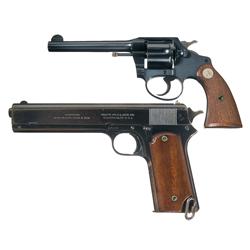 One Colt Police Positive Revolver and One Colt Model 1902 Pistol A) Excellent Colt Police Positive D