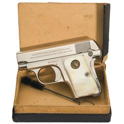 Colt Model 1908 Vest Pocket Hammerless Pistol with Colt Box and Ivory Grips