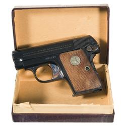 Outstanding Colt Model 1908 Hammerless .25 Pocket Pistol with Box