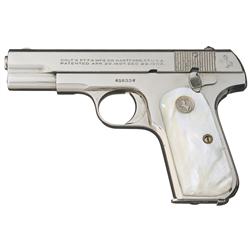 Excellent Colt Model 1903 Pocket Hammerless 32 Semi-Automatic Pocket Pistol with Pearl Grips